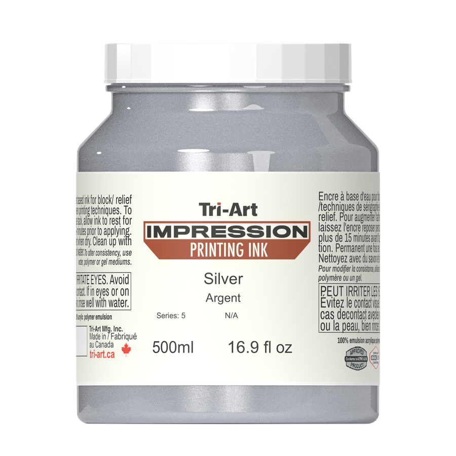 Impressions Block Printing Ink - Silver - Art Noise