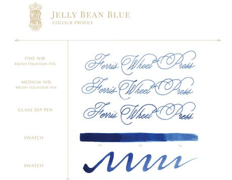 Ferris Wheel Press - 38ml Fountain Pen Ink - Jelly Bean Blue - Art Noise