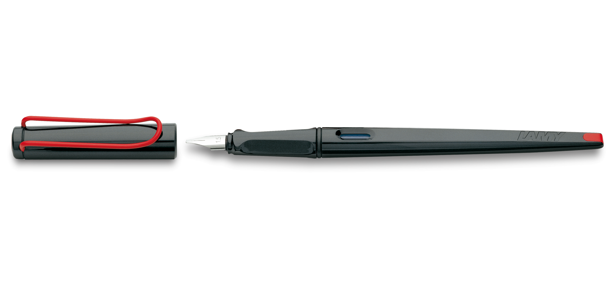 Lamy - Joy - Calligraphy Fountain Pen - Black and Red - Art Noise