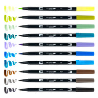 Tombow - Dual Brush Pen Art Markers: Landscape - 10-Pack - Art Noise