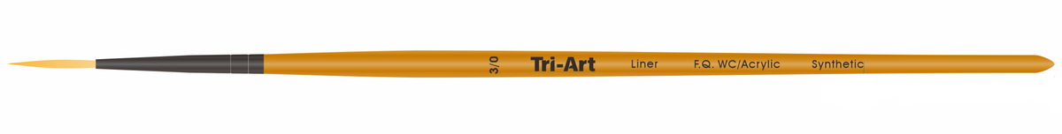 Tri-Art Artist Brushes - Short Synthetic - WC/Acryl - Liner - 3/0