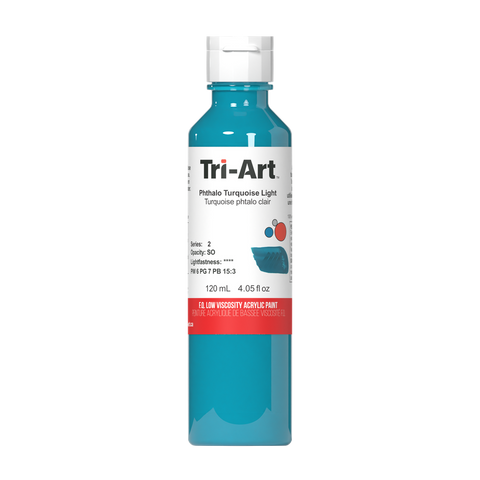 Tri-Art Low Viscosity - Phthalo Turquoise Light - 34mL - Art Noise