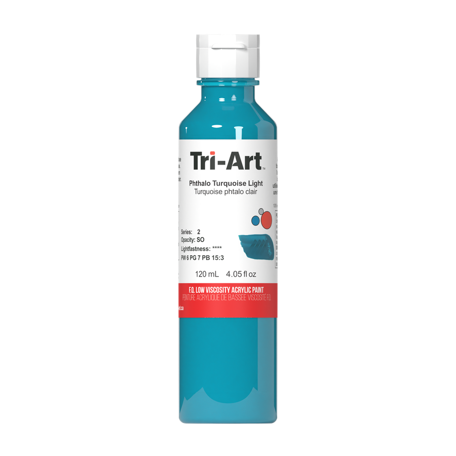 Tri-Art Low Viscosity - Phthalo Turquoise Light - 34mL