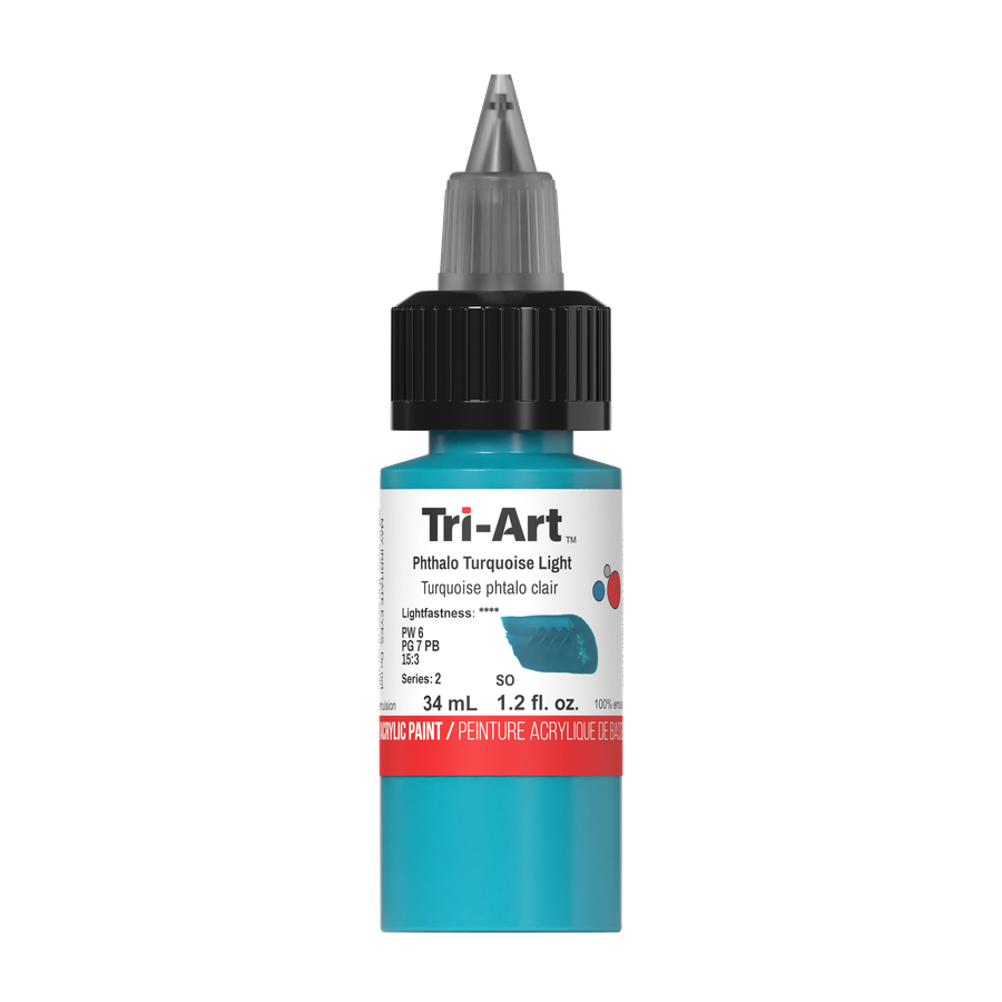 Tri-Art Low Viscosity - Phthalo Turquoise Light - 34mL - Art Noise