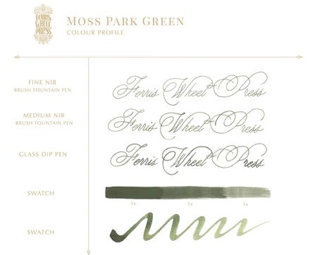 Ferris Wheel Press - 38ml Fountain Pen Ink - Moss Park Green