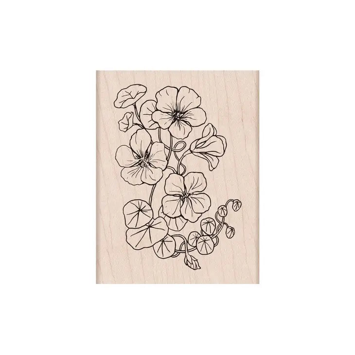 Hero Arts - Flowering Nasturtium Handmade Rubber Stamp