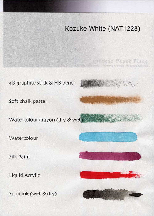 Japanese Paper - Kozuke White (Sized) MM - 25x37" - JP011 - Art Noise