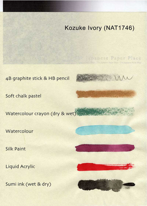 Japanese Paper - Kozuke Ivory (Sized) MM - 25x37" - Art Noise Japanese Paper - Kozuke Ivory (Sized) MM - 25x37" The Japanese Paper Place Paper Sheets art-noise.myshopify.com japanese-paper-kozuke-ivory-sized-mm-25x37-jp018