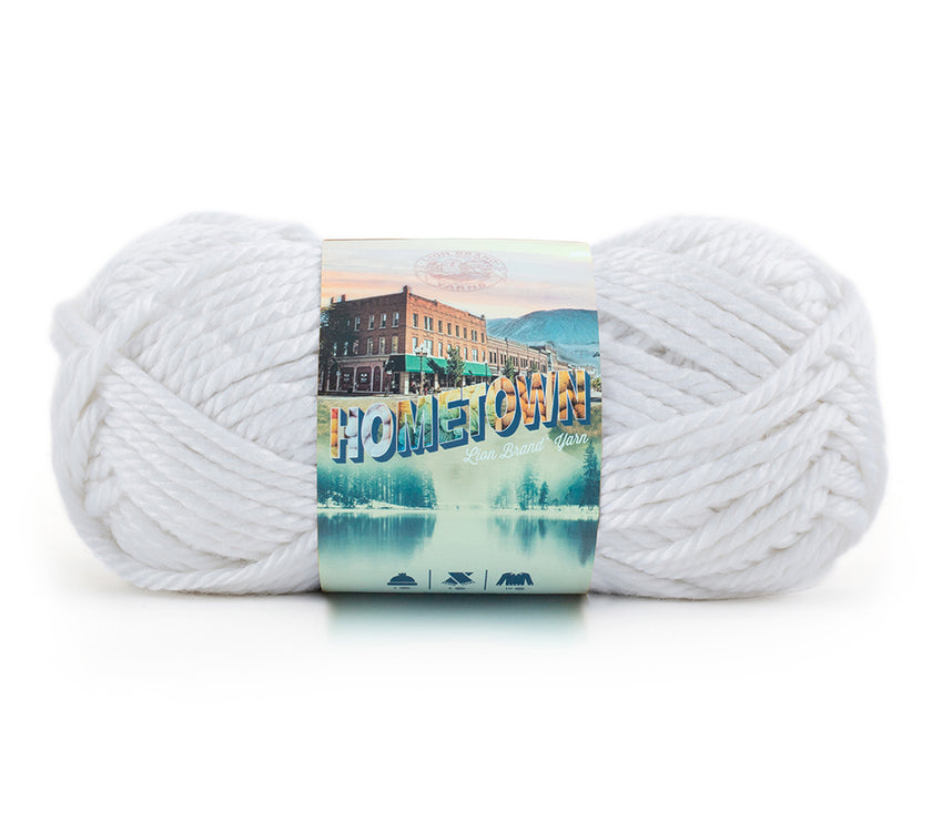 Lion - Hometown Yarn - 142g - Super Bulky 6 - 74m (81yds) - New York White - Art Noise