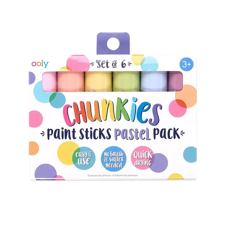 OOLY - Chunkies Paint Sticks Pastel - Set of 6 - Art Noise