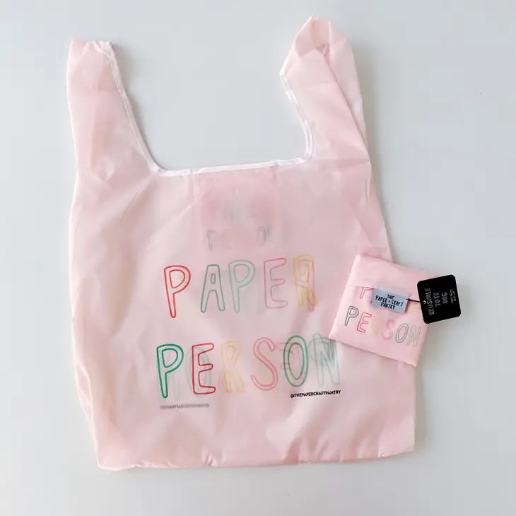 The Paper + Craft Pantry - Paper Person Reusable Nylon Tote - Art Noise