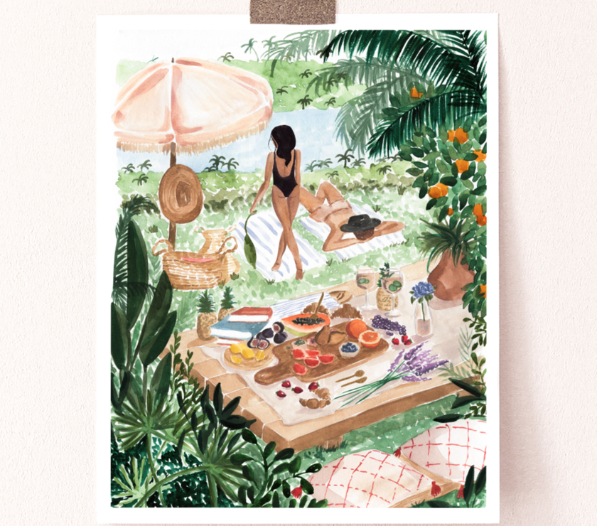 Sabina Fenn - Picnic in the South of France Art Print - Art Noise
