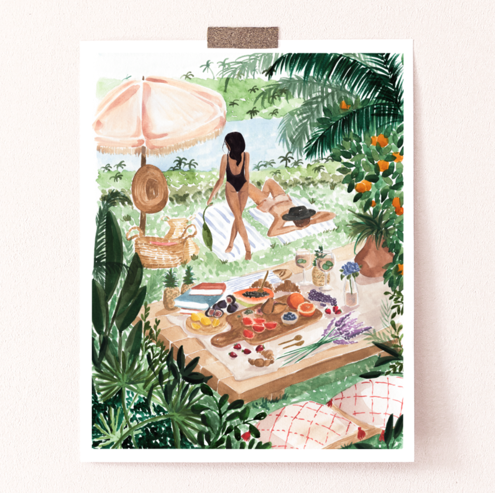 Sabina Fenn - Picnic in the South of France Art Print - Art Noise