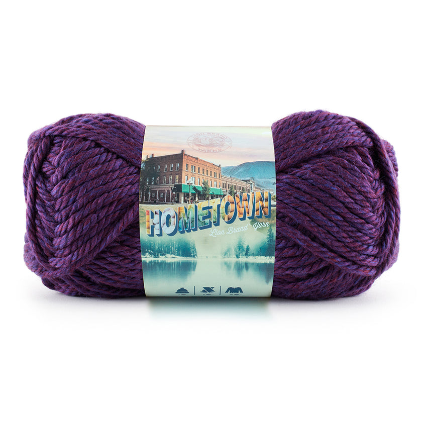 Lion - Hometown Yarn - 142g - Super Bulky 6 - 74m (81yds) - Portland Wine - Art Noise