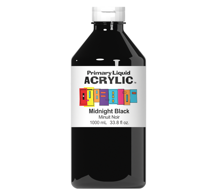 Primary Liquid Acrylic - Midnight Black - Art Noise