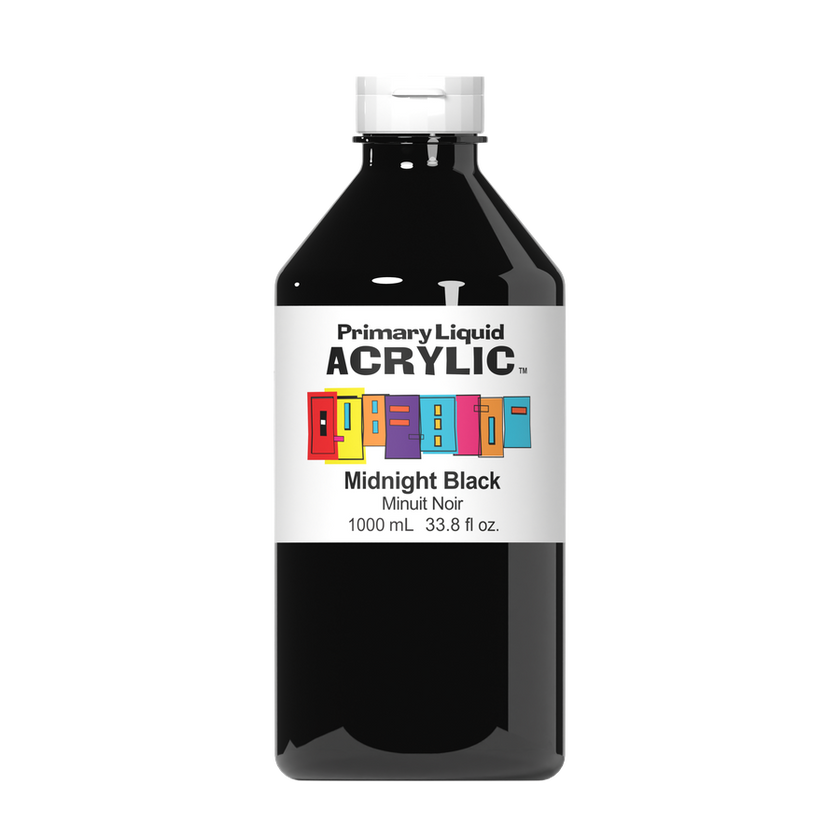 Primary Liquid Acrylic - Midnight Black - Art Noise