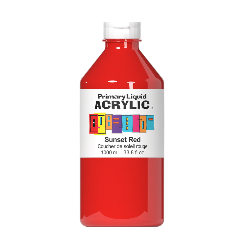 Primary Liquid Acrylic - Sunset Red - Art Noise