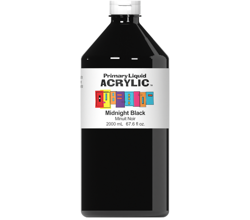 Primary Liquid Acrylic - Midnight Black - Art Noise