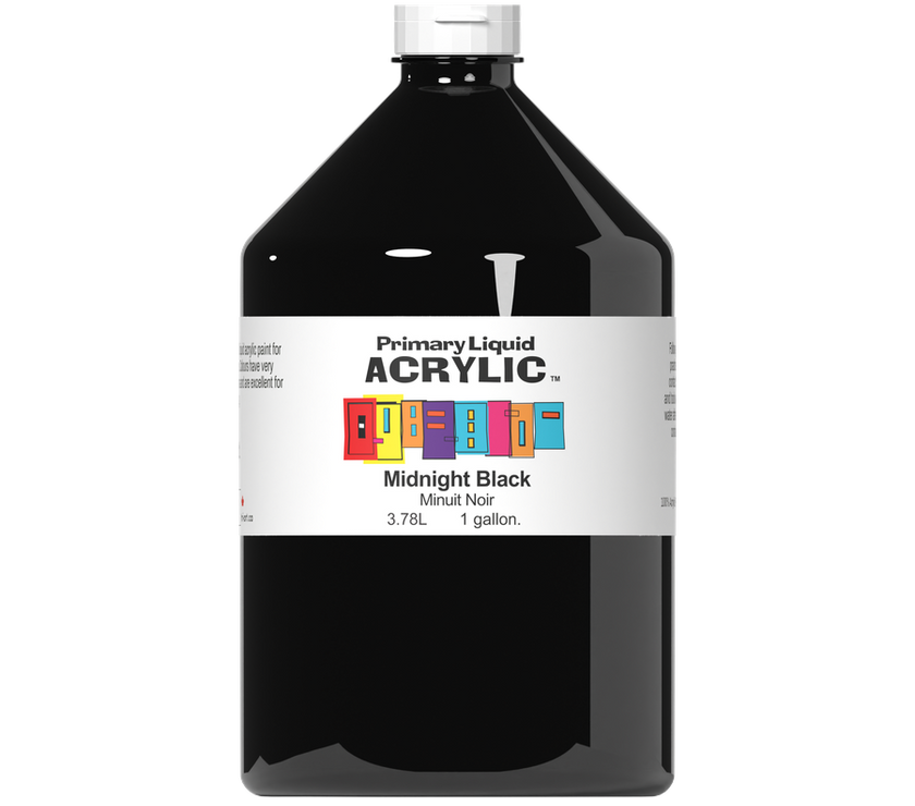 Primary Liquid Acrylic - Midnight Black - Art Noise