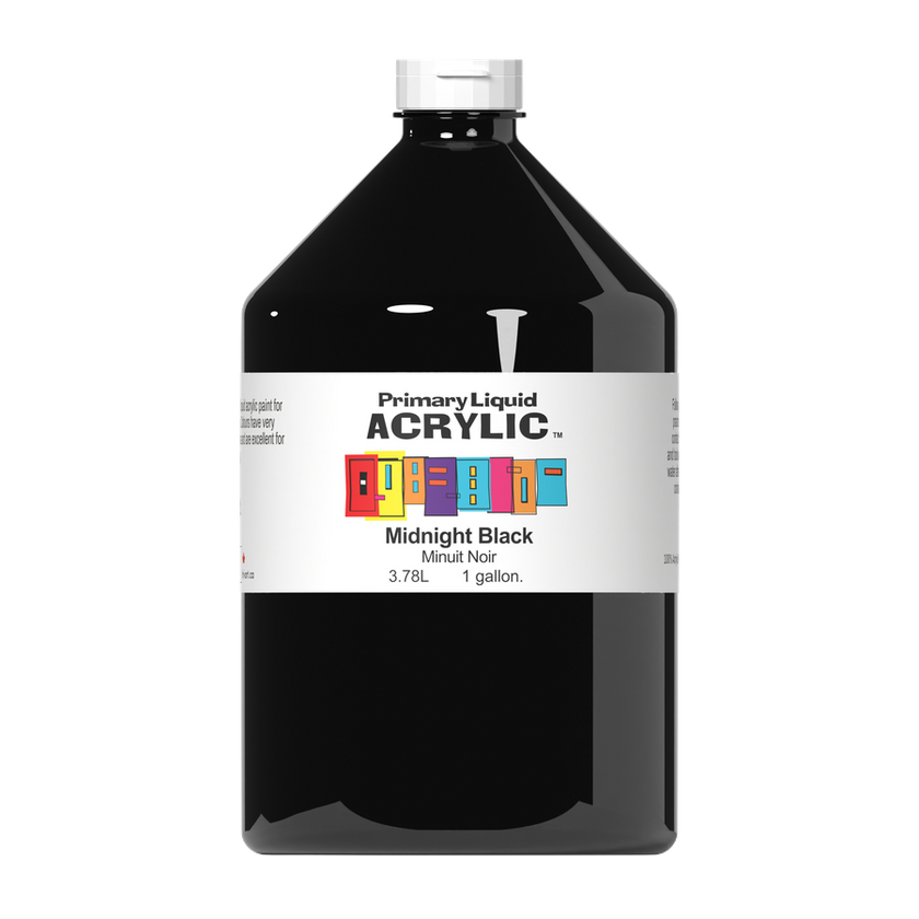 Primary Liquid Acrylic - Midnight Black - Art Noise
