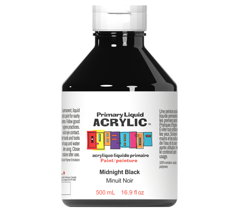 Primary Liquid Acrylic - Midnight Black - Art Noise