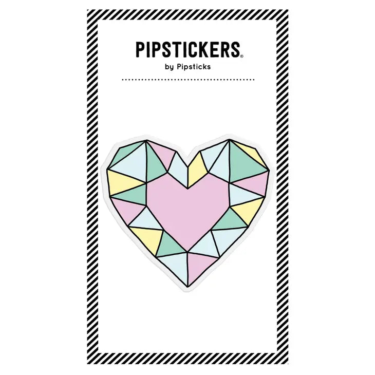 Pipsticks Stickers - Big Puffy Diamond Heart - Art Noise