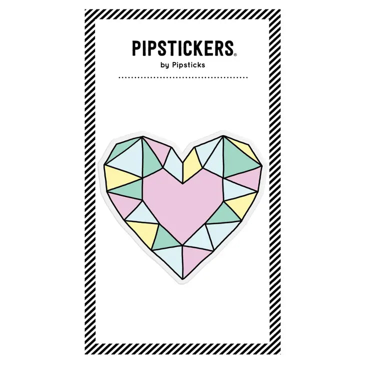 Pipsticks Stickers - Big Puffy Diamond Heart