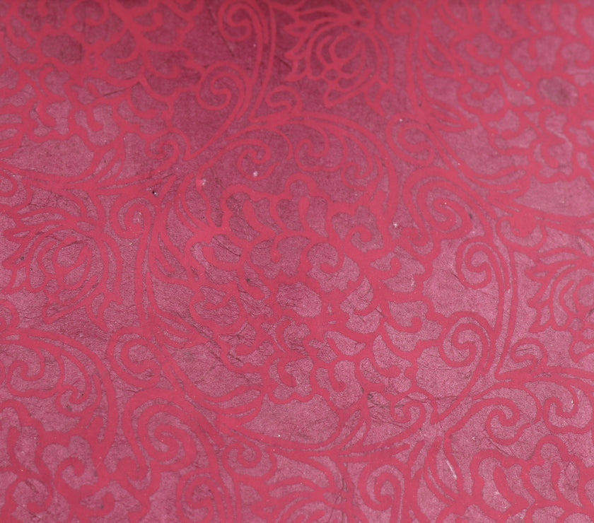 Tibetan Paper & Handicraft - Himalayan Lokta paper - Lotus print - 20x30" - Art Noise
