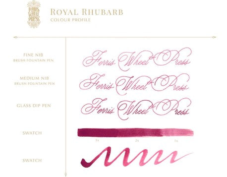 Ferris Wheel Press - 38ml Fountain Pen Ink - Royal Rhubarb - Art Noise