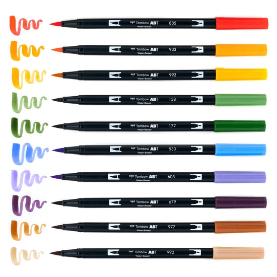 Tombow - Dual Brush Pen Art Markers: Secondary - 10-Pack
