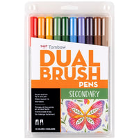 Tombow - Dual Brush Pen Art Markers: Secondary - 10-Pack - Art Noise