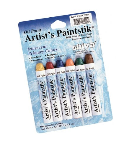 Jack Richeson - Shiva Paintstik Set of 6 Iridescent Primary Colours - Art Noise