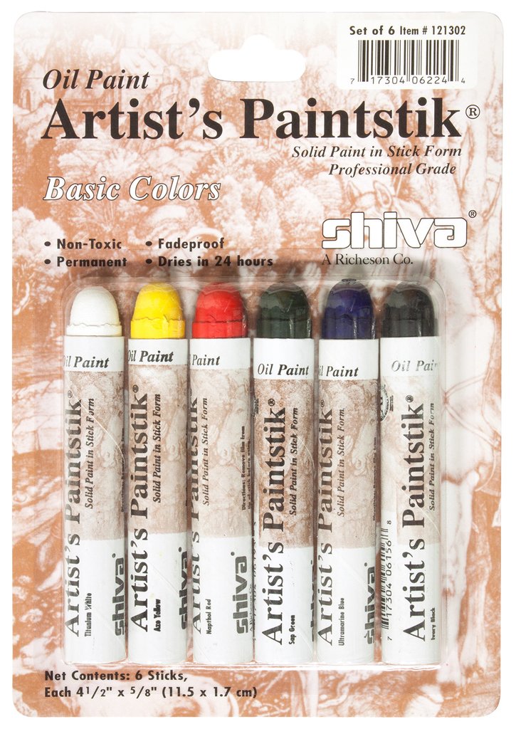 Jack Richeson - Shiva Paintstik - Set of 6 Basic Colours - Art Noise