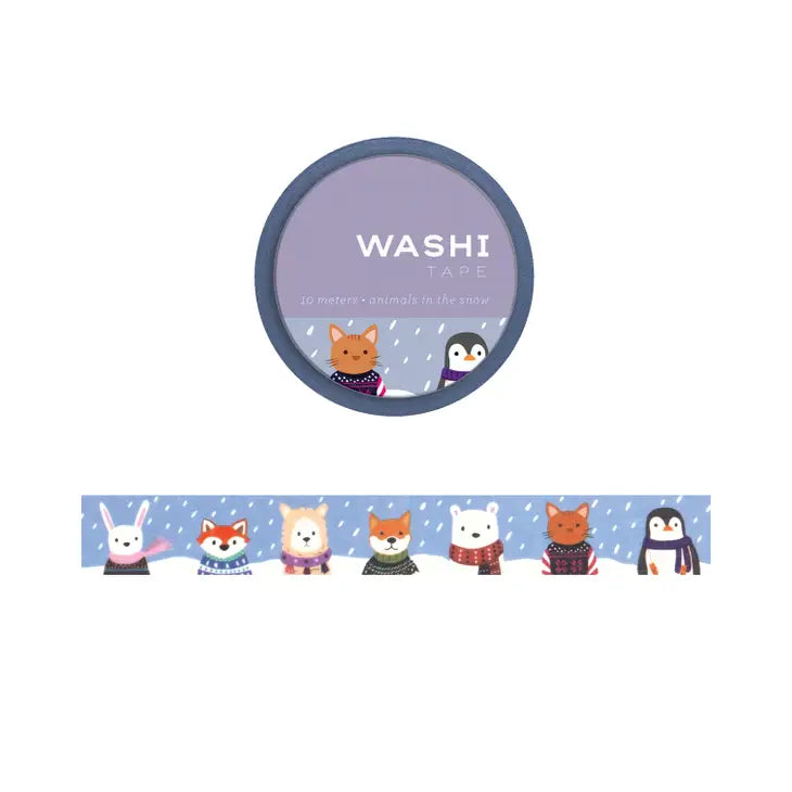 Girl of All Work - Snow Animals Washi Tape
