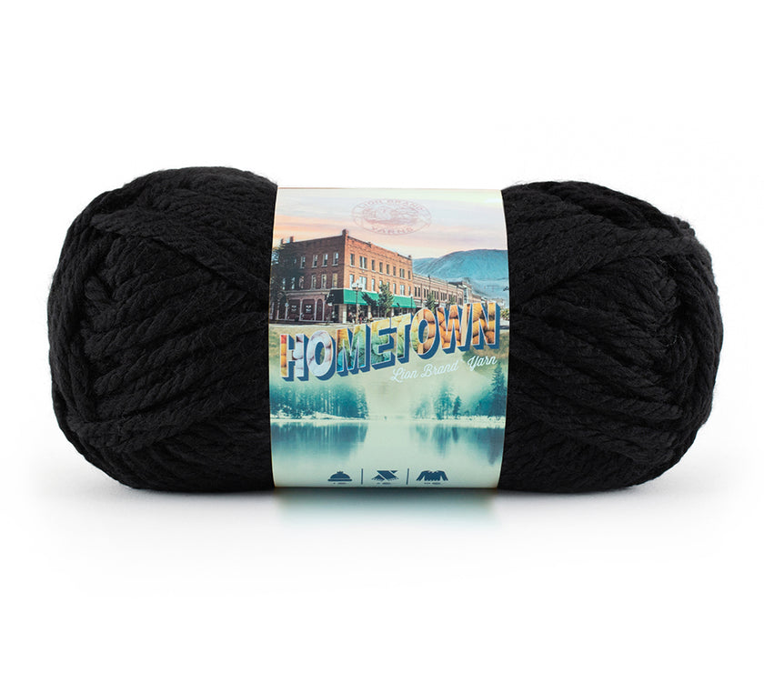 Lion - Hometown Yarn - 142g - Super Bulky 6 - 74m (81yds) - South Dakota Black - Art Noise
