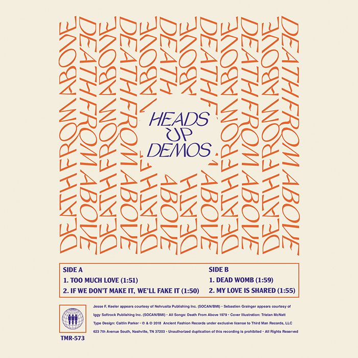 DEATH FROM ABOVE HEADS UP DEMOS 7" - Art Noise