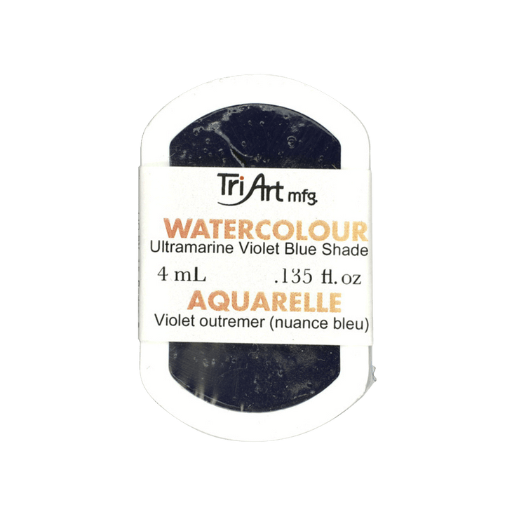 Tri-Art Water Colour Pans - Ultramarine Violet Blue Shade - 4 mL - Art Noise