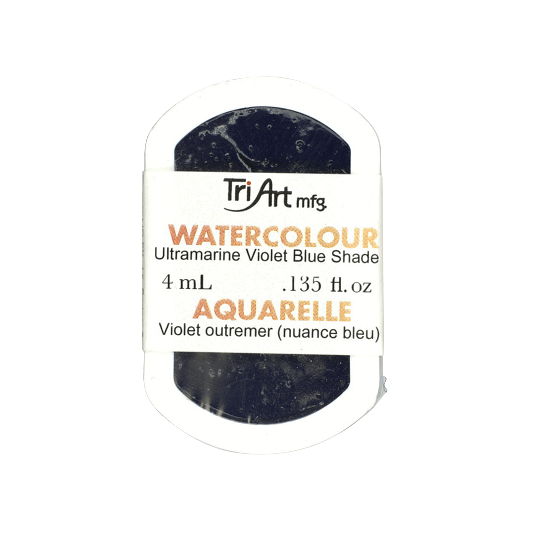 Tri-Art Water Colour Pans - Ultramarine Violet Blue Shade - 4 mL - Art Noise