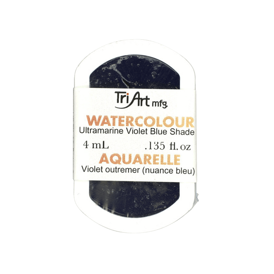 Tri-Art Water Colour Pans - Ultramarine Violet Blue Shade - 4 mL - Art Noise