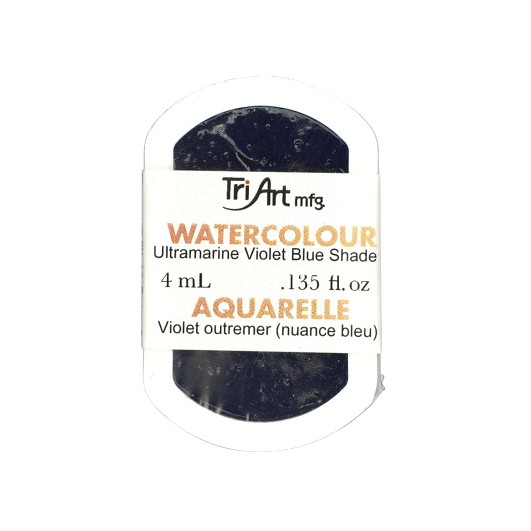 Tri-Art Water Colour Pans - Ultramarine Violet Blue Shade - 4 mL (4438804070487)