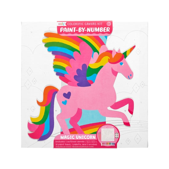 OOLY - Colorific Canvas Paint by Number Kit - Magic Unicorn