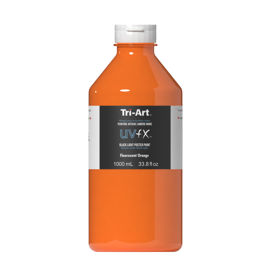 UVFX Black Light Poster Paint - Fluorescent Orange - Art Noise