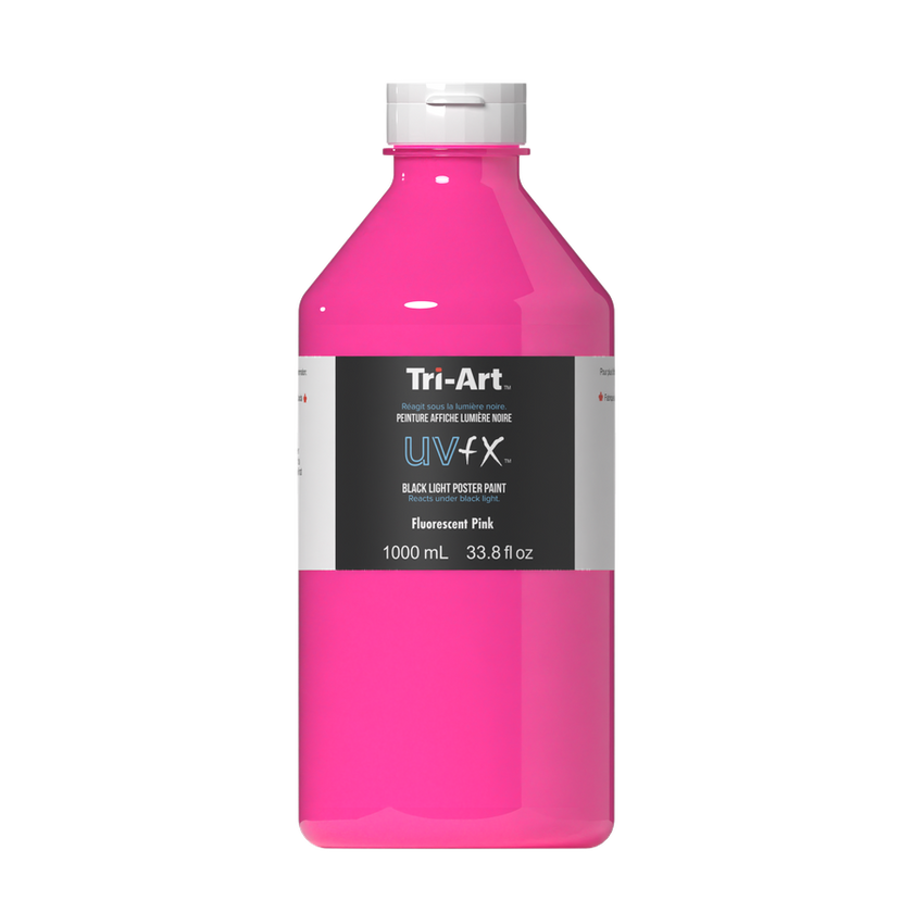 UVFX Black Light Poster Paint - Fluorescent Pink - Art Noise