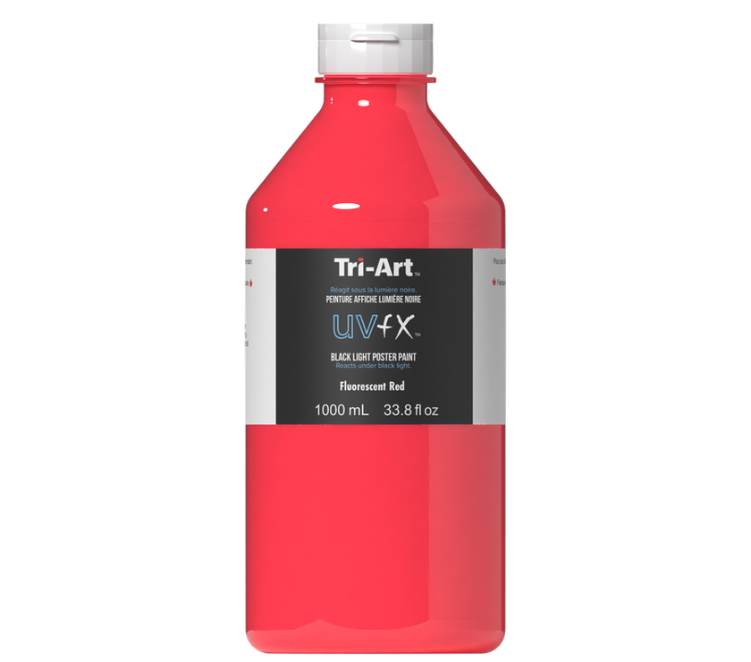 UVFX Black Light Poster Paint - Fluorescent Red - Art Noise