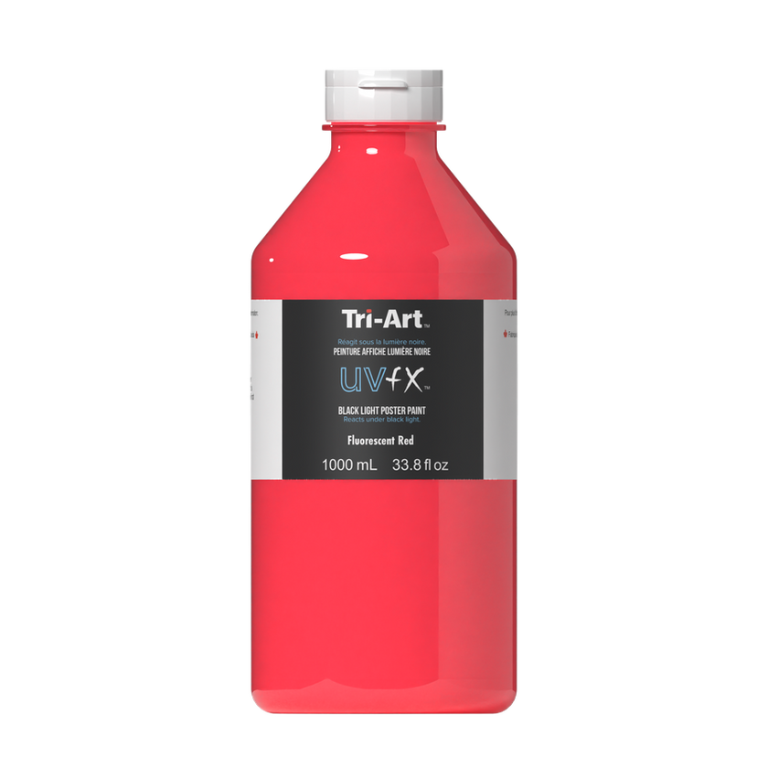 UVFX Black Light Poster Paint - Fluorescent Red - Art Noise