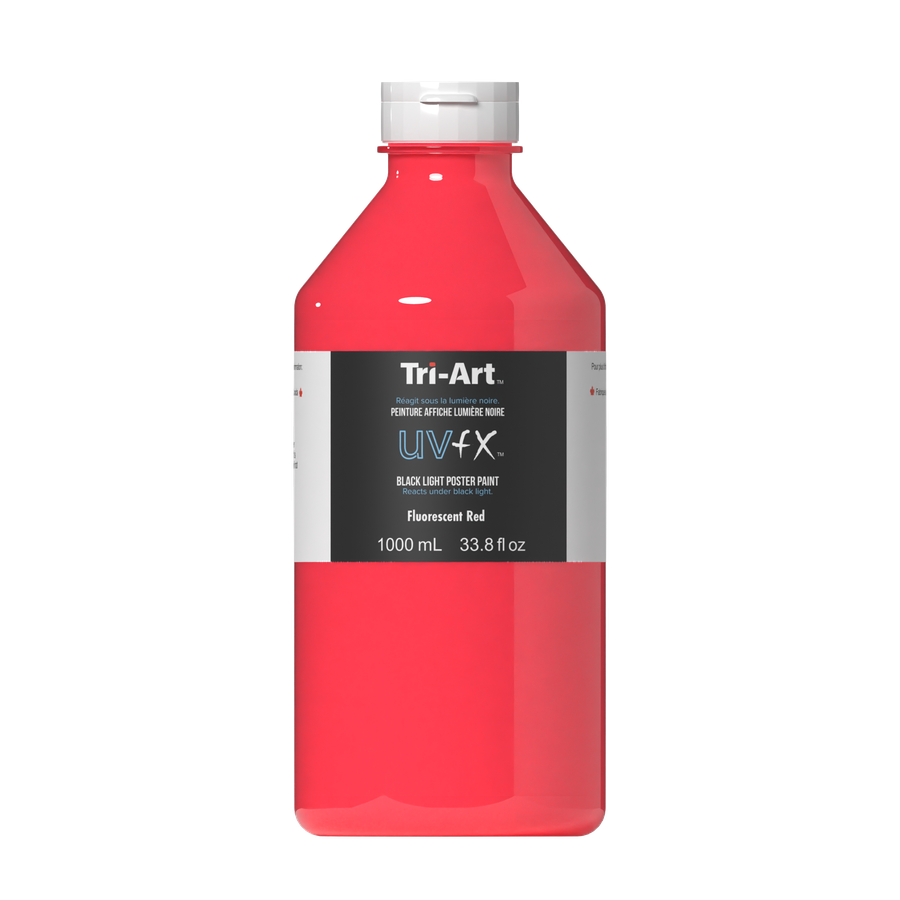 UVFX Black Light Poster Paint - Fluorescent Red - Art Noise
