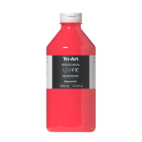 UVFX Black Light Poster Paint - Fluorescent Red - Art Noise