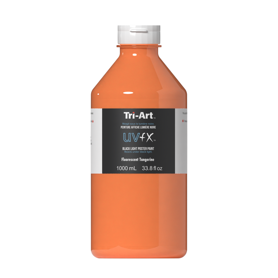 UVFX Black Light Poster Paint - Fluorescent Tangerine - Art Noise