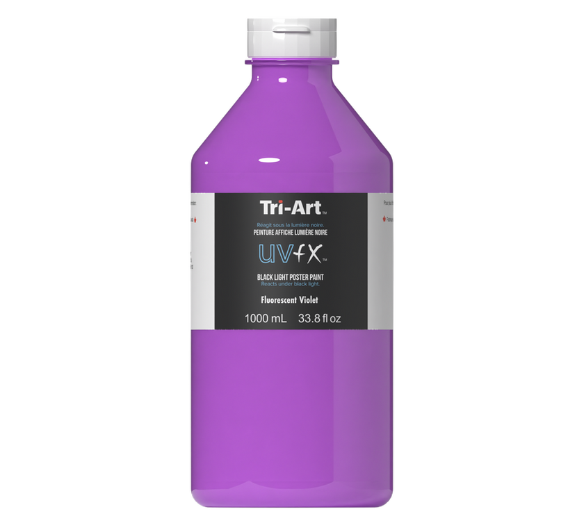 UVFX Black Light Poster Paint - Fluorescent Violet - Art Noise
