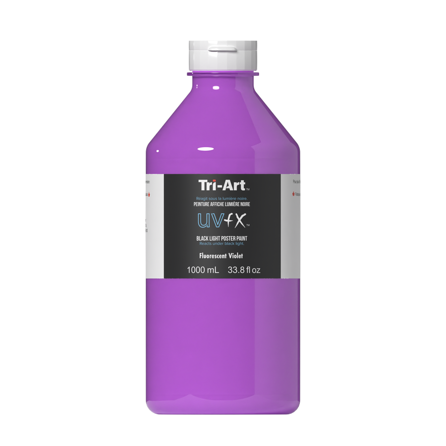 UVFX Black Light Poster Paint - Fluorescent Violet - Art Noise